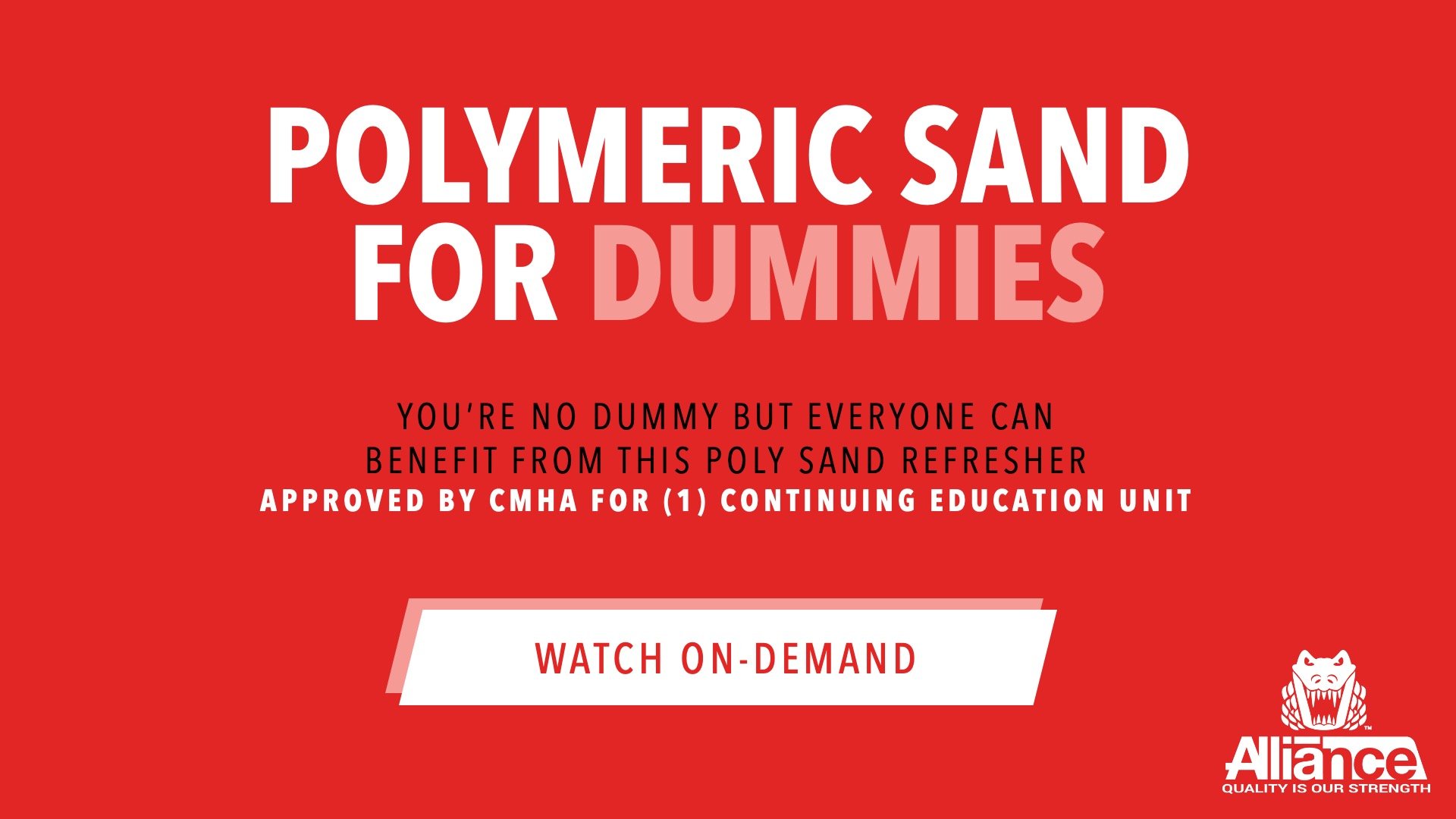 CEU Polymeric Sand For Dummies Play Button