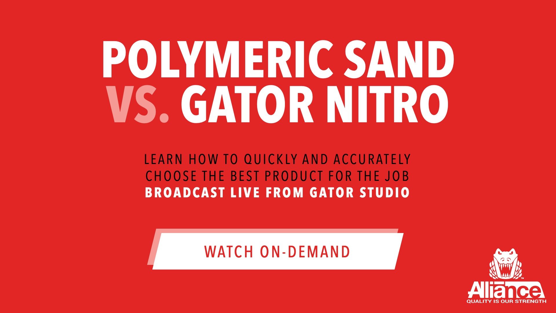 Polymeric Sand vs. Gator Nitro Play Button